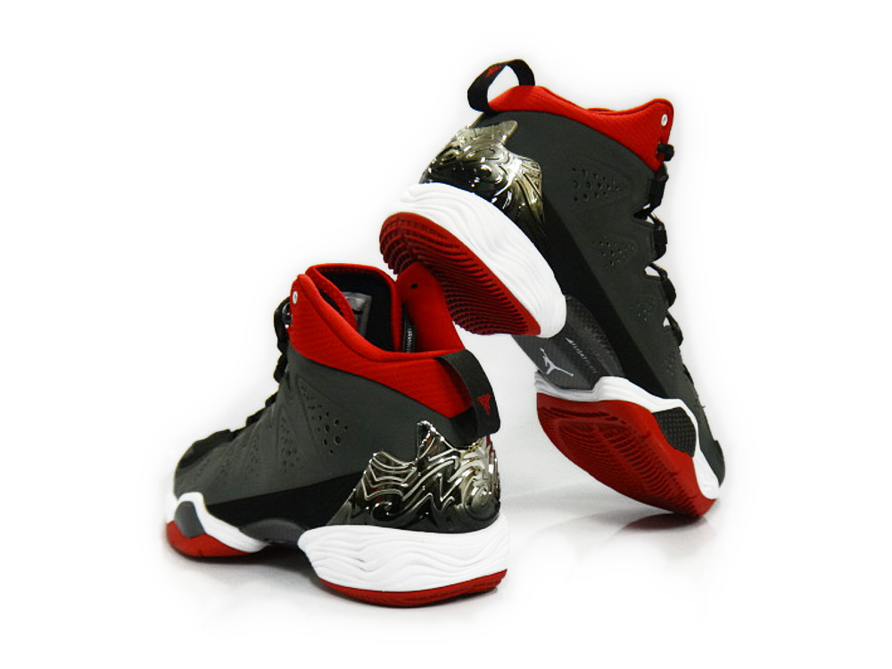 jordan melo m10 anthracite red black white mens sneaker size 9 5